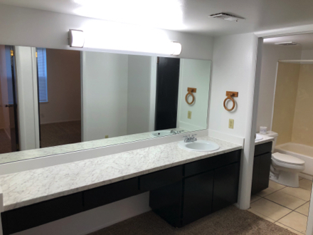 Prep Area with large mirror